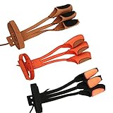 Guante de tiro hecho de microfibra de pelo de doble cara Protección de 3 dedos Tiro con arco Arco recurvo Guante de protección de 3 dedos Equipo de protección de tiro con arco tradicional(marrón)