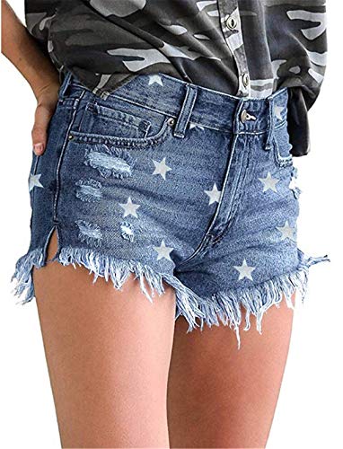 Image of MODARANI Denim Shorts for Women Distressed Jean Shorts Ripped Summer Hot Short