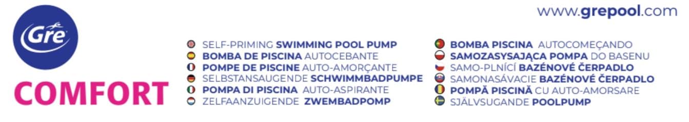 Gre PP077 pompa filtrująca do basenu, 550 W, 9,5 m³/h, zgodna z europejską dyrektywą w sprawie ekoprojektu