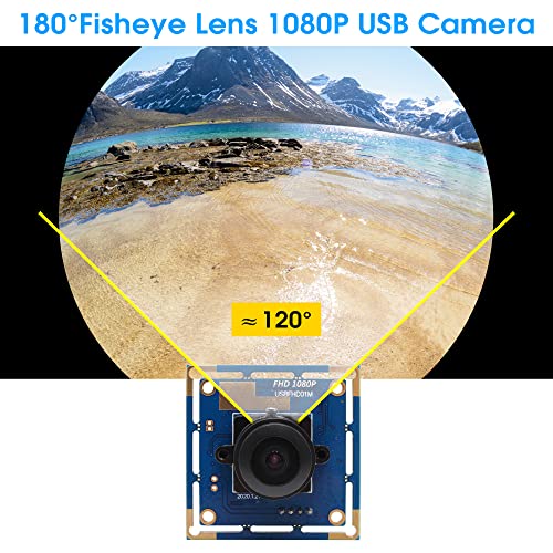 ELP 180 Degree Fisheye Lens USB Camera 2megapixel 1080p Webcam Wide Angle Pc Web Camera USB for Android/Linux/Windows - Image 4