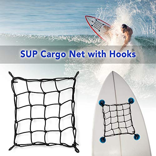 Leeofty 1 PCS / 2 PCS SUP Carga Net Deck De Armazenamento De Malha Net Paddle Carga Bungee Net com G