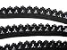 YYCRAFT 15 Yards Frilly Edge Stretch 1/2" lace Elastic for Hair Ties Headbands-Black