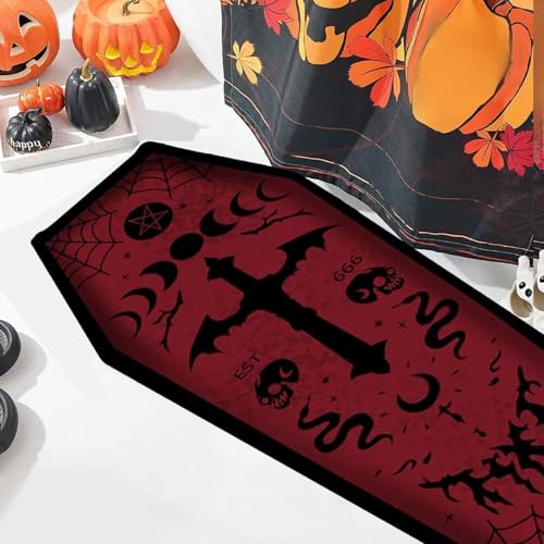 Tapis de bain gothique en cercueil pour une décoration d'horreur d'Halloween unique - 6