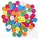 100pcs Mixed Wooden Buttons in Bulk Buttons for Crafts Mixed Buttons Round Shape Bu-79