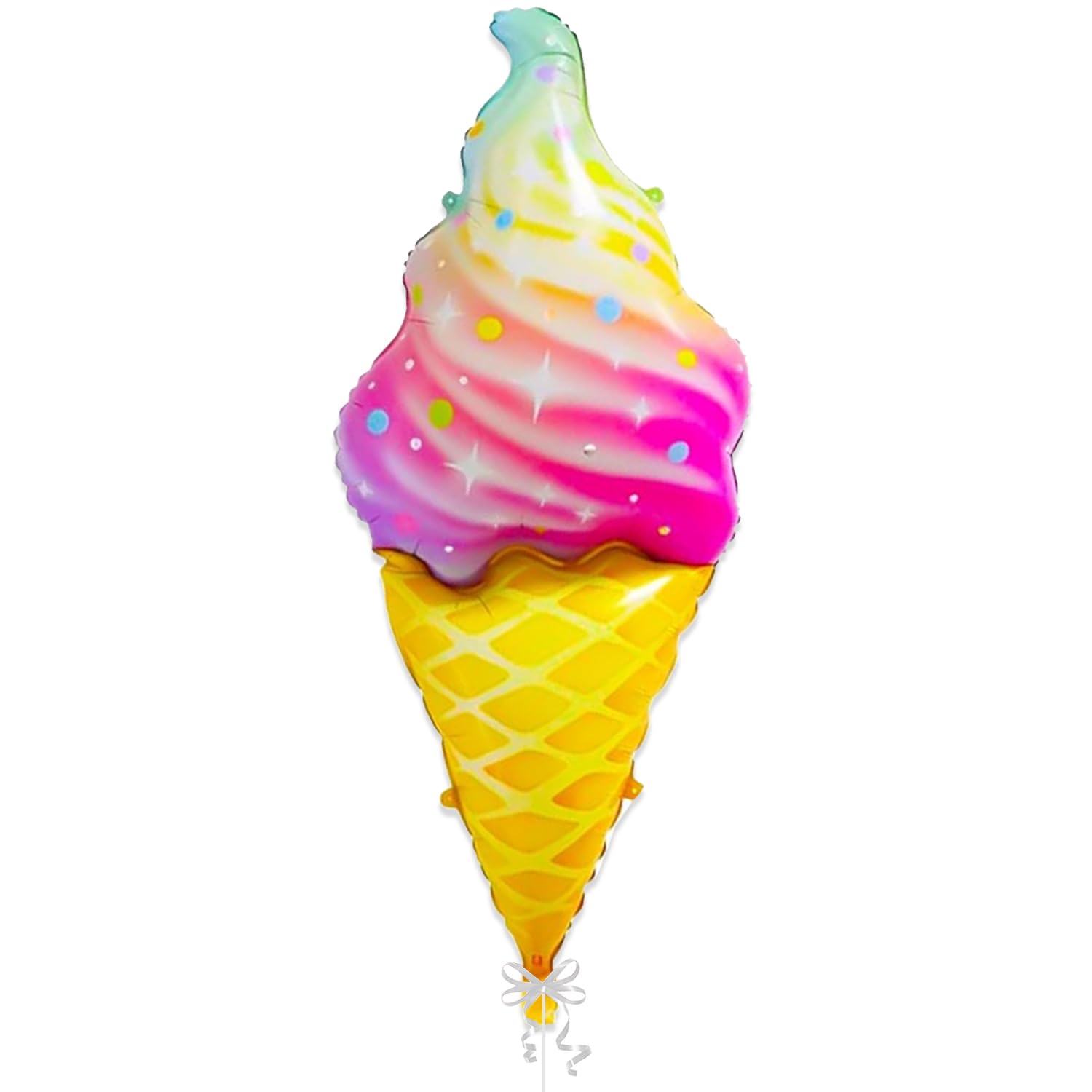 Rozi Decoration Rainbow Ice Cream Shape Foil Balloon 27 Inch for Birthday Parties Decoration, Cone Style Balloon for Kids, Ice Cream Theme Party and Summer Decor (Multicolor Design) Pack of 1 Pcs-image-25