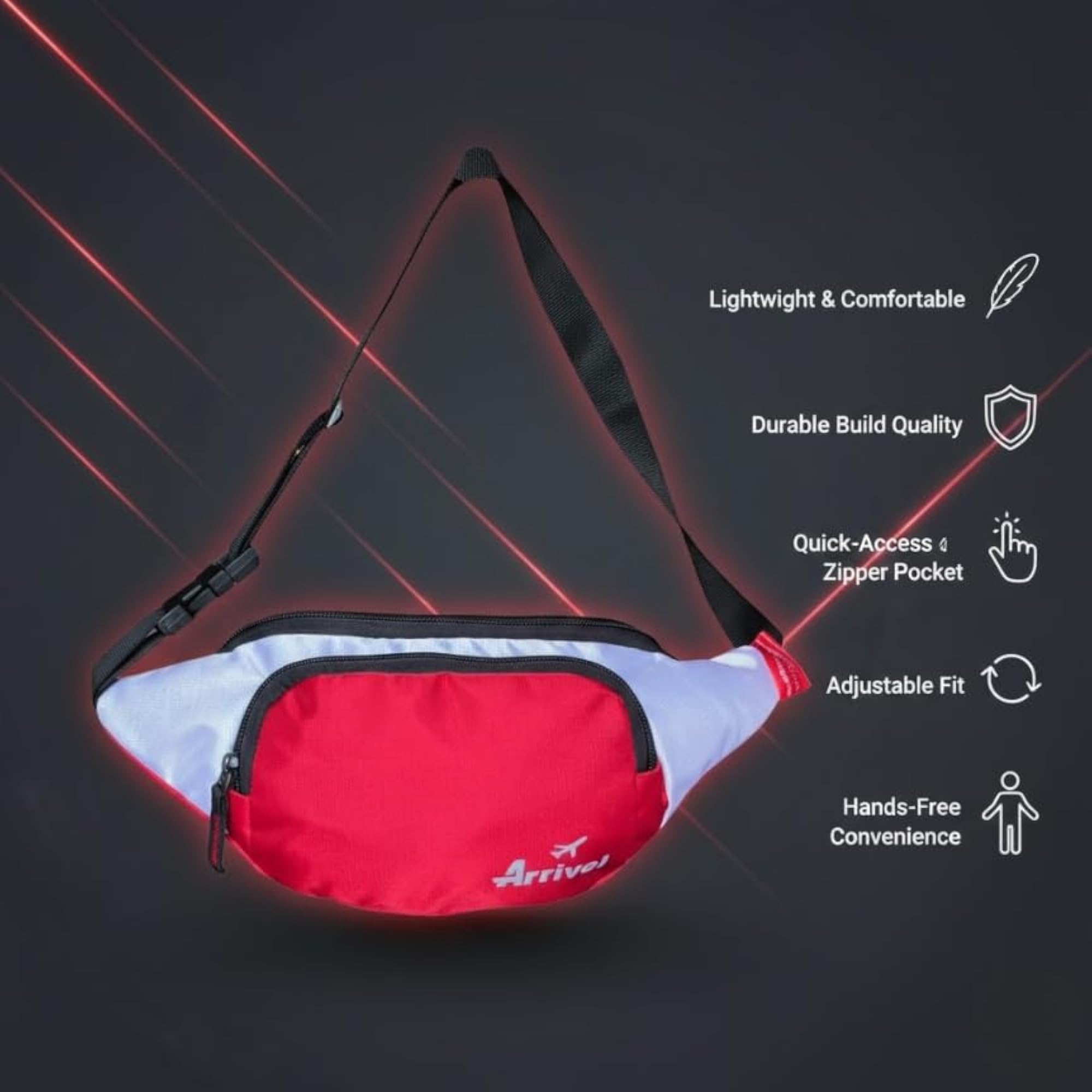 Lightweight Travel Fanny Pack, Adjustable Strap for Men & Women