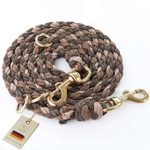 Tailoir Hundeleine 2m geflochten - Leine Hund, Mittelgroße - Große Hunde, Leine verstellbar, Hundeleinen, Dog Leash Führleine, Bissfeste Hundeleine zum Umhängen, Trainingsleine, Freihandleine Paracord