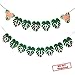 OU RUI Hawaiian Party Happy Birthday Banner for Tropical Luau Party Palm Leaf Decorations