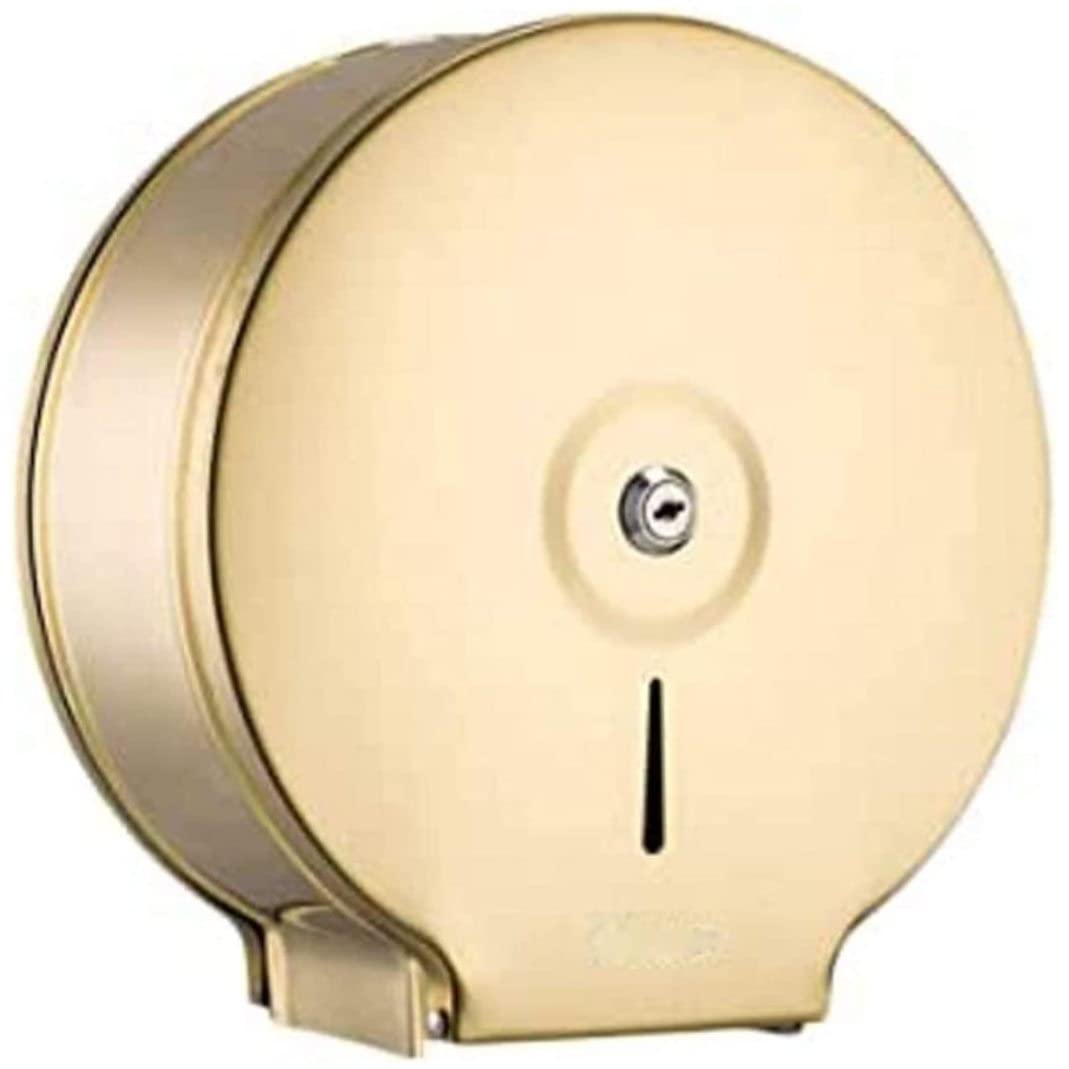 Commercial Toilet Paper Dispenser, Wall Mounted Gold Polished, Toilet Roll Box Holder for Bathroom