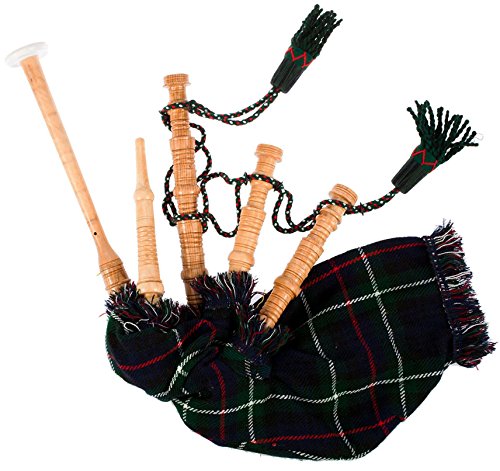 Kids Bagpipe Miniature Playable Bagpipe with Reed In Mackenzie Tartan