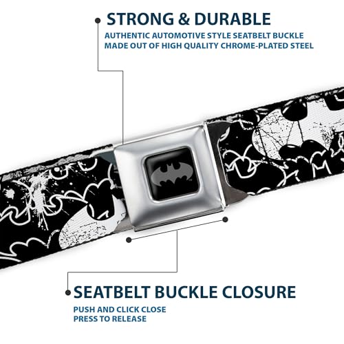 Buckle-Down Sicherheitsgurt Batman Kids - mehrfarbig - 4 cm Breit-61/97 cm Länge