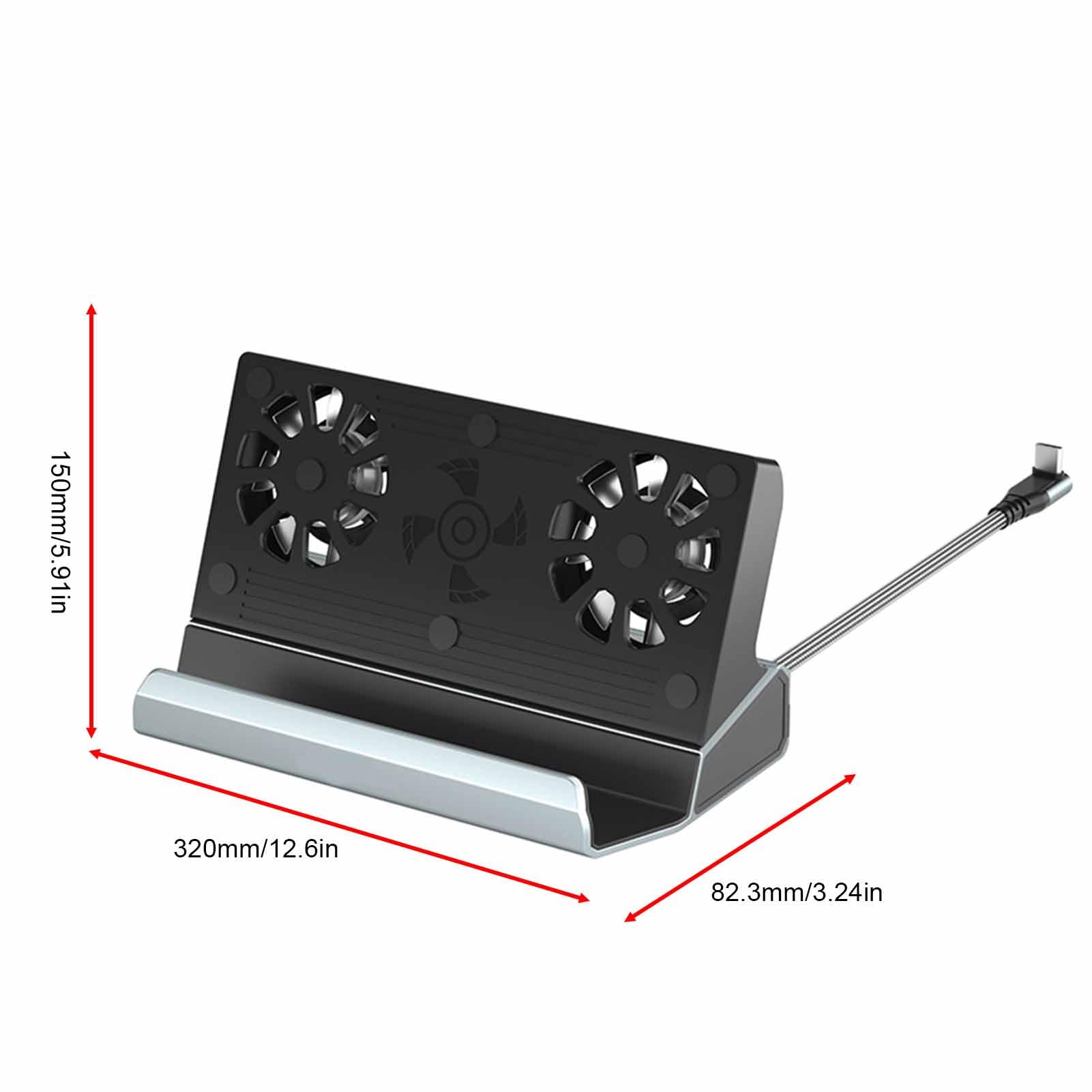 Stacja Dokująca do Konsoli do Gier 10 w 1, Typ C M PD USB 3.0 Czytnik Kart USB 2.0 RJ45 2.0, z Podwójnymi Wentylatorami Chłodzącymi, dla