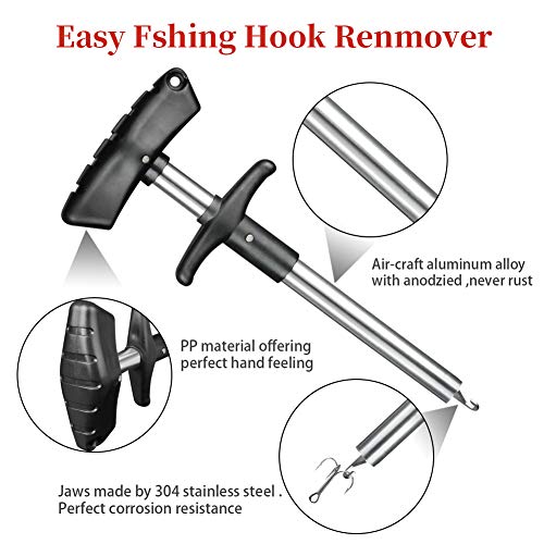 image for Geila Easy Fish Hook Remover Tool, 2 Pack Portable Fish Hook Detacher 