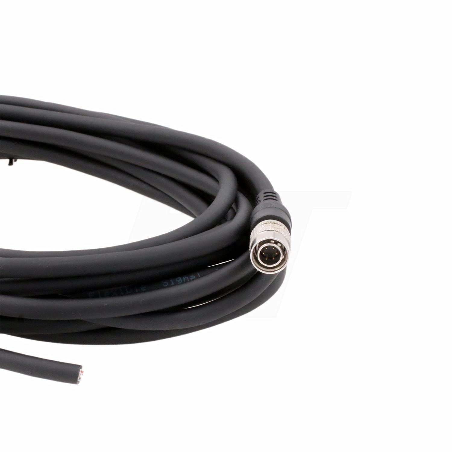 HangTon Hirose 6 Pin Male HR10A-7P-6P to Open End Flying Cable Bare Wire for Nikon Topcon Trimble Sokkia Pentax Surveying Instrument (Straight 6-pin - Image 2