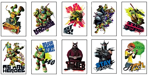 10 Teenage Mutant Ninja Turtle Tattoos - Set of 10 TMNT Tats