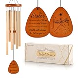 Leebbsin Zuster geschenken van zus, zus verjaardagscadeaus windklokken, beste Pinky Swear Sister Gifts Ideeën voor Bruiloft Afstuderen Moederdag Kerstmis Valentijnsdag Cadeau voor Zuster - Large 91 cm