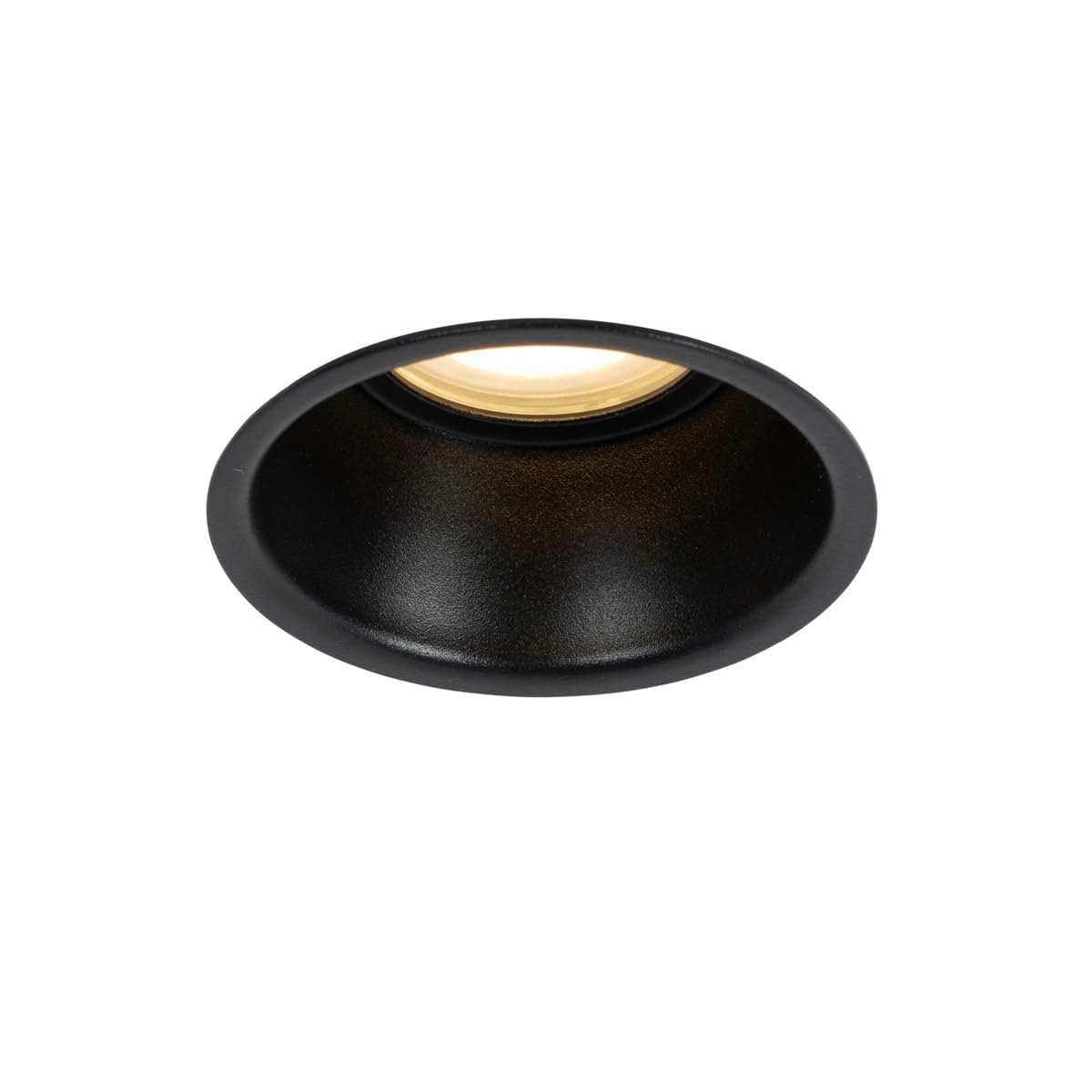 Qazqa Moderno Set de 12 focos empotrables negros GU10 50 mm IP44 - Dept Aluminio Redonda Adecuado para LED Max. 12 x 50 Watt