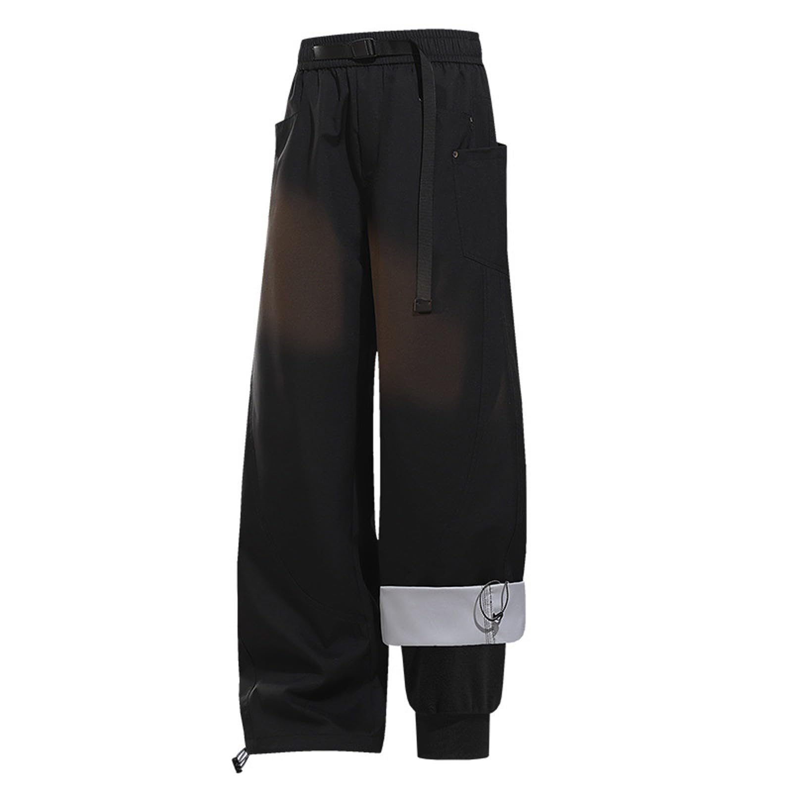 Pantaloni da sci da uomo, ispessito, in pile, foderati, caldi, pantaloni cargo dritti da neve, pantaloni da snowboard, oversize, antivento, impermeabili, da trekking