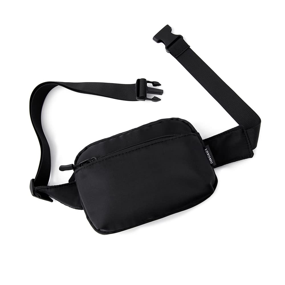 LOXOMU Mini Belt Bag for Women Men, Small Waist Bag with