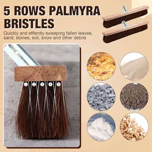 Image of Vesici 6 Pcs Deck Brush Heads 19.7 x 2.4 Inch Heavy Duty Replacement Wide