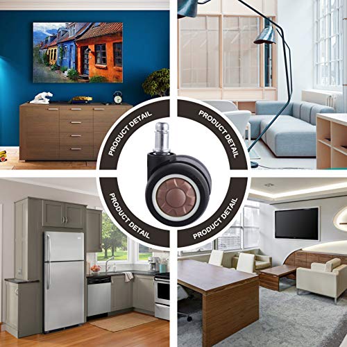 Rodas giratórias TEHAUX 5 peças sem ruído resistentes ao desgaste universal para móveis e carrinho d