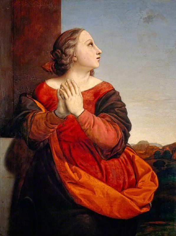 Affiche Toile Sainte Catherine Guillaume Dyce portrait historique tableau décoration murale 60x90