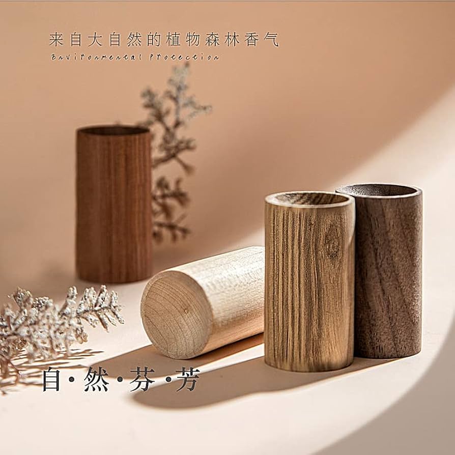 Amazon.co.jp: アロマディッシュ 天然木 4個セット アロマウッド