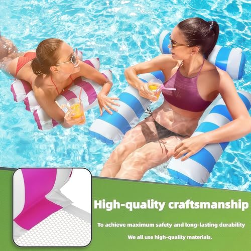 Image of 3 Pack 300 LB Pool Floats,Inflatable Pool Float Chair for Adults Swim Floating Party Vacation Fun and Rest
