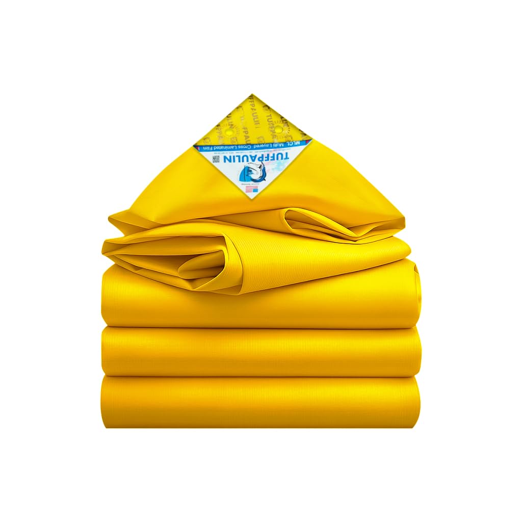 TUFFPAULIN 36FT X 30FT 150 GSM Blue Heavy Duty Tarpaulin Tirpal Tadpatri Tharpai Thadika, Extra Strong, Eyelets, UV Resistant, 100% Waterproof Virgin, 6 Layer MLCL 3D Rib Technology-1 No. — Amazon image 9