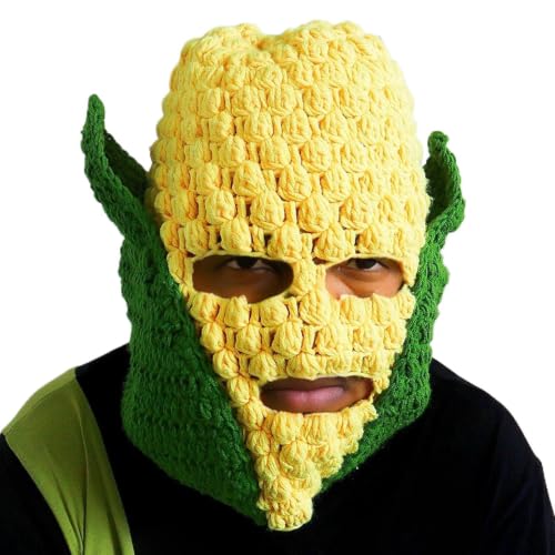 Cubrecabezas Halloween para adultos con forma de maíz novedoso accesorio de disfraz