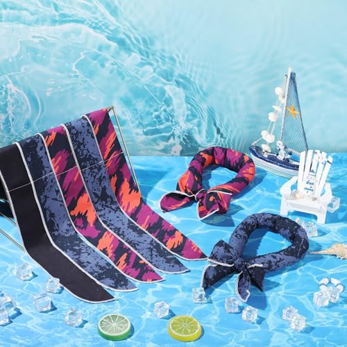 Image of Lenwen 36 Pcs Cooling Scarf Neck Wraps Ice Cooling Bandana Headband for Hot Weather Outdoor Cooler