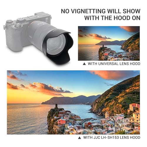 Image of JJC ALC-SH153 Bayonet Reversible Lens Hood for Sony E 18-135mm f /3.5-5.6 OSS Lens, ALCSH153 Lens Hood for Sony SEL18135, Replaces Sony ALC-SH153 Lens Hood