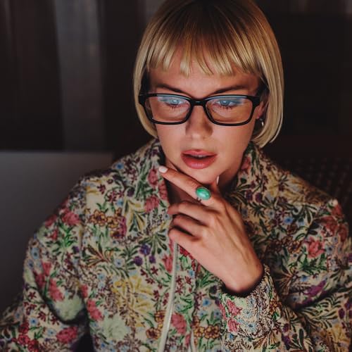 Amazon Echo Frames, an Alexa device (newest model), Smart glasses with Alexa, Rectangle frames in Classic Black with blue light filtering lenses4