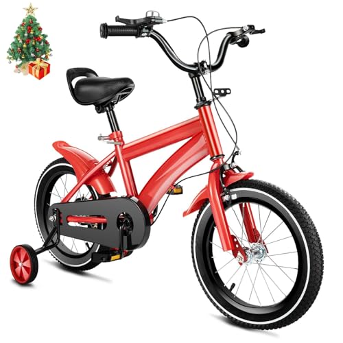 Garbenat 14 Zoll Kinderfahrrad mit Stützrädern Upgraded Kinder Fahrrad...