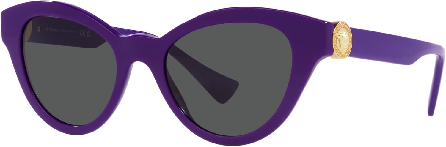 Versace Woman Sunglasses Black Frame, Dark Grey Lenses, 52MM