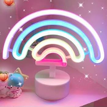 ネオン管　虹 Amazon.co.jp: ネオンサイン 虹型 LED ネオンライト ウォール