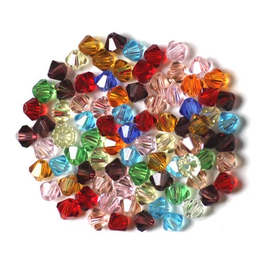 400 szt., 6-8 mm, szklane koraliki dwukonowe, przezroczyste, fasetowane, kryształowe, DIY, koraliki do produkcji biżuterii, bransoletki, naszyjnika, kolczyków
