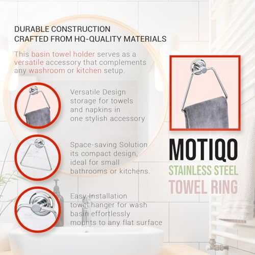 Image of Stainless Steel Towel Ring for Bathroom, Napkin Ring for Wash Basin, Towel Holder, Napkin Holder, Towel Hanger, Bathroom Aessories (Triangular Shape) Set-2
