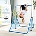 Bighaki808 Gymnastics Bars Kids Training Bars for Home, Folding Horizontal Bars with Adjustable Height Expandable Gymnastics Equipment Junior Kip Bar for Girls & Boys (Blue)