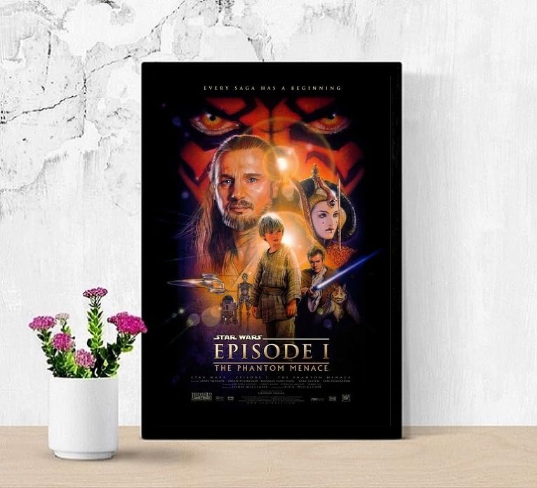 Amazon.co.jp: 【フレーム付-黒-】 映画ポスター スターウォーズ 