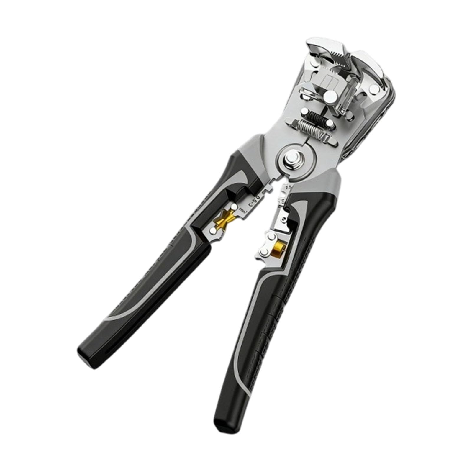 Kaccde Black Professional Wire Stripper Stripping Pliers For Electricians Supports 0.2-10Mm² Cable Cutting Crimping Tool Automatic Stripper