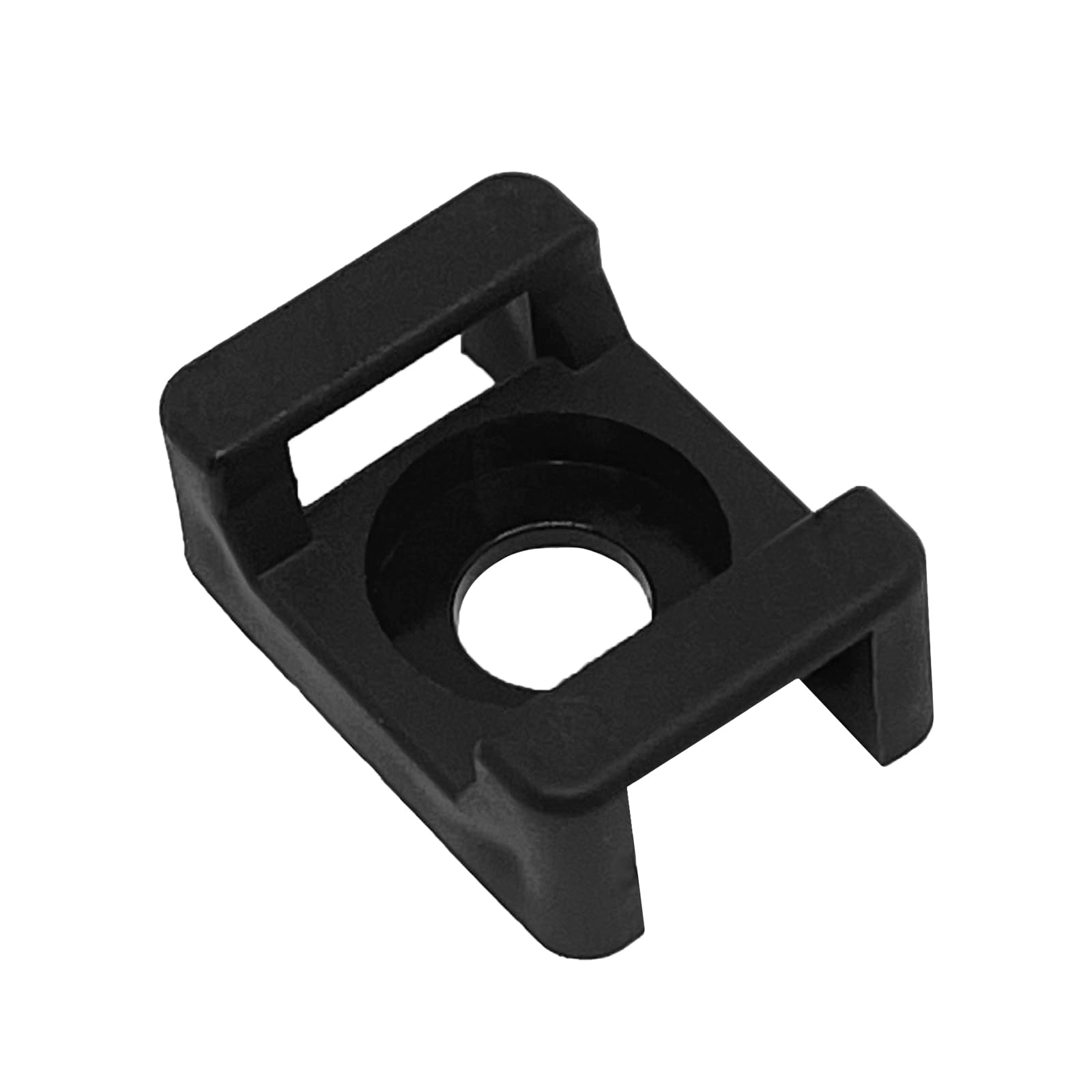 100 Pcs 6mm/0.24in Cable Zip Tie Saddle Type Mounts Base,Wire Cable Clips Organizer Holders Clamps,Wire Clips Anchor Management Fastener(Black)