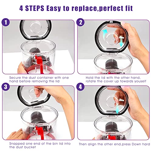 Image of Bin Lid Cap for Dyson V7 V8 Vacuum Cleaner Replacement Cover with Sealing Ring