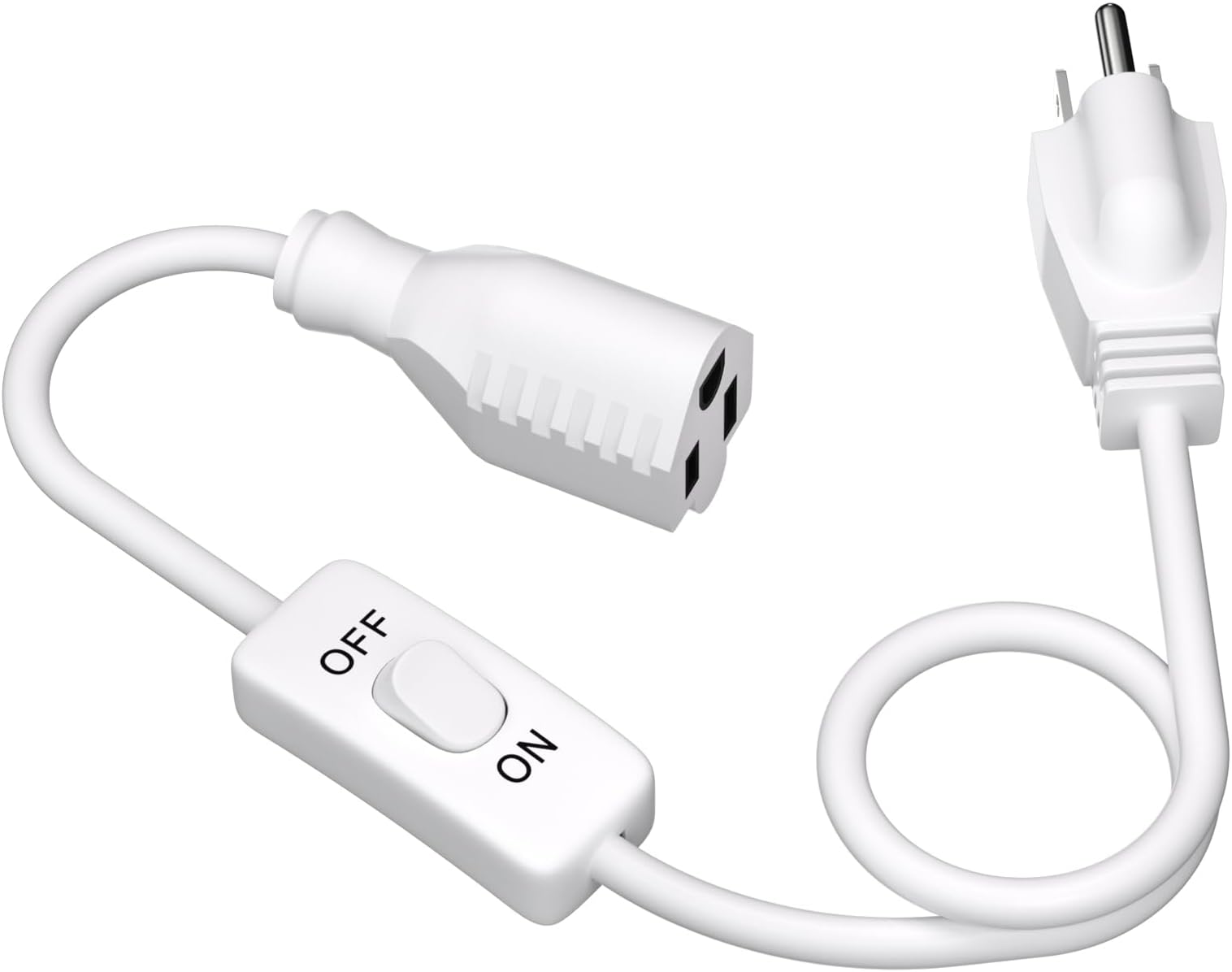 Amazon.com: On Off Switch Extension Cord [2-Feet], 2-Prong/2 Outlet ...