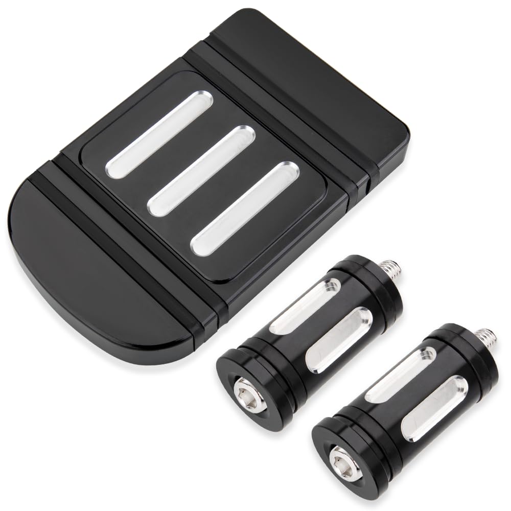 Brake Pedal Cover Compatible with Harley softail Heritage Springer Fit Fat Boy Deluxe FLSTN Road King FLHR Road Glide FLTR Pads Cover (D-Black Kit)