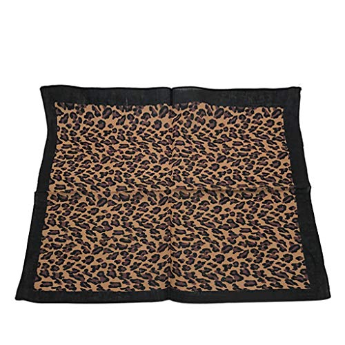 CADANIA Bohemian Vintage Leopard Tiger Print Unisex Baumwolle Quadrat Schal Outdoor Radfahren Stirnband Bandana Hip-Hop-Armband Krawatte 1#