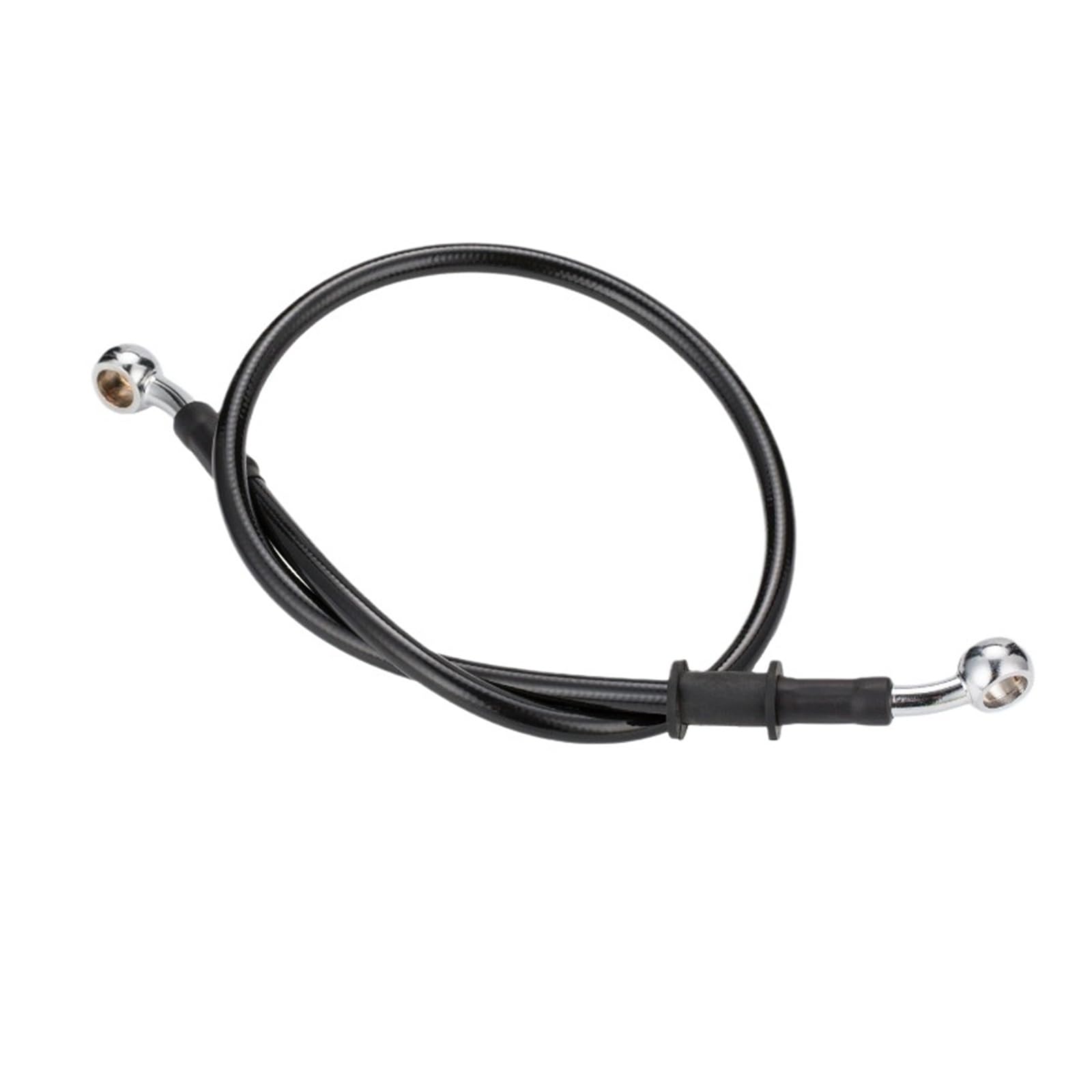 Universal Hydraulic Brake Hose for Motorcycles - 400mm to 1500mm Length, Stainless Steel Reinforced(Black,80CM)