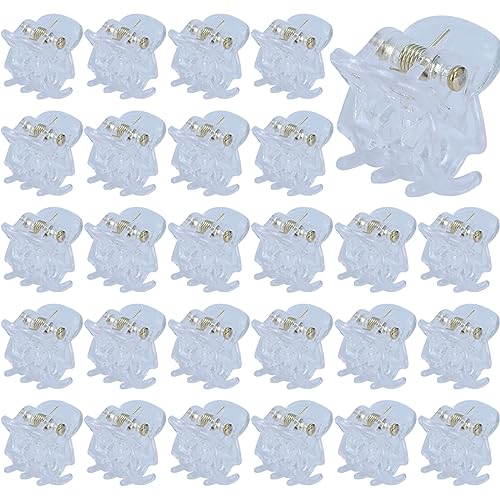Uxcell 100 Mollette A Coccodrillo In Plastica Trasparente, 3.9 Cm