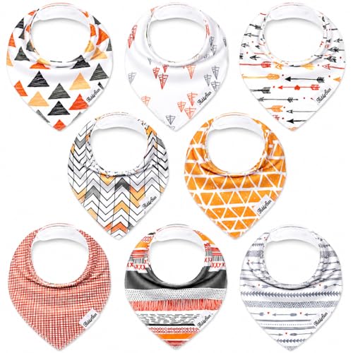 Image of KiddyStar Baby Bibs | Multi-Pack Organic Cotton Bandana Drool Bibs, Soft Absorbent Adjustable Bibs for Boys & Girls