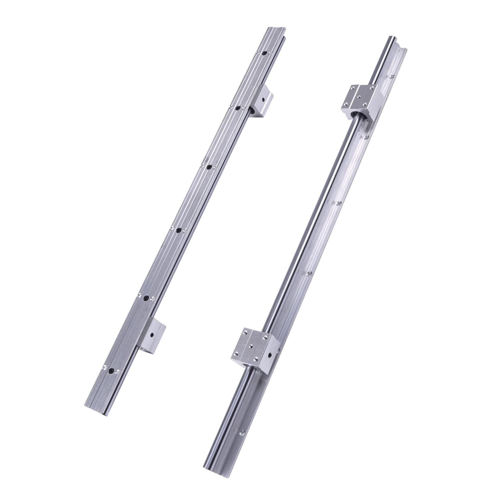 Acouto 2 szt. SBR12-600mm 12MM łożysko Liniowe Szyna ślizgowa wał ślizgowy 4 szt. SBR12UU Bloki Standardowe Przetwarzanie łożysko Linioweliniowe Szynoweliniowe Prowadnice Szynowe Liniowe Szynowe
